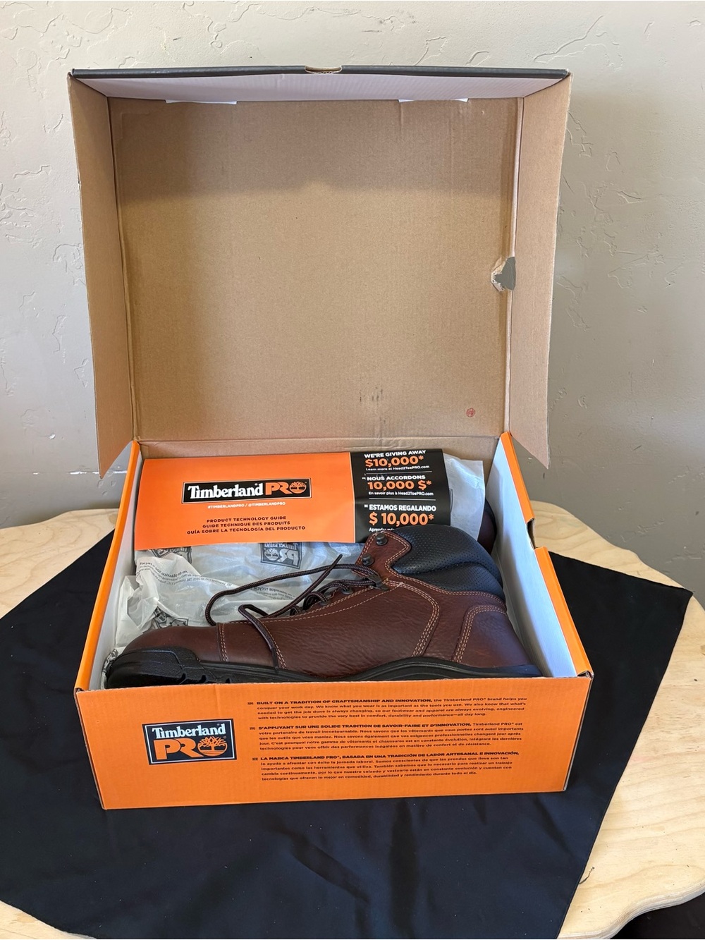 Timberland PRO Titan Lace To Toe Brown 6”Work Boots Sz 13 Alloy Safety Toe Brown